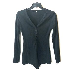 Black Long Sleeve One Piece